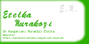 etelka murakozi business card